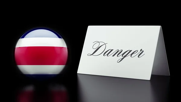 Costa rica danger sign konzept — Stockfoto