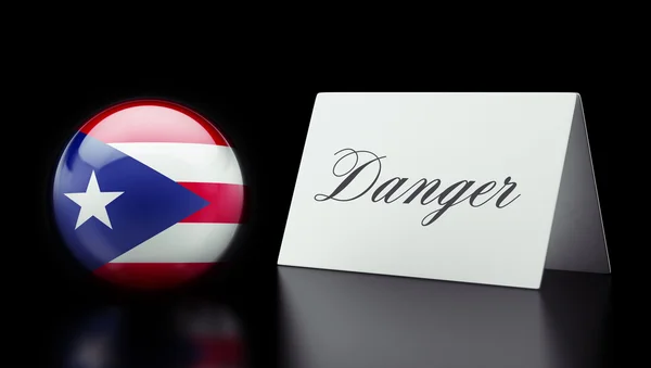 Koncepcja niebezpieczeństwo Puerto Rico — Zdjęcie stockowe