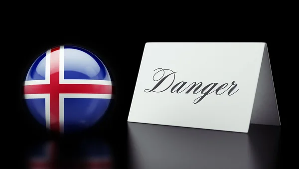 Islanda Concetto di pericolo — Foto Stock