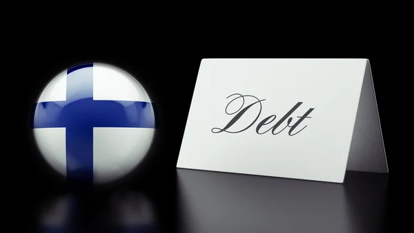 Finlandia Concetto di debito — Foto Stock