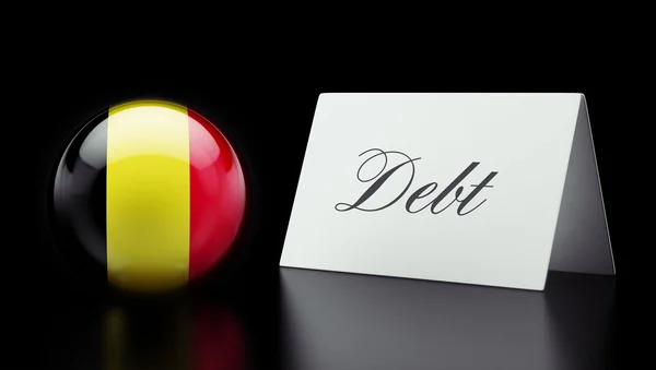 Belgium Debt Concept — Stock Photo, Image