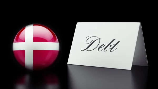 Danemark Concept de la dette — Photo