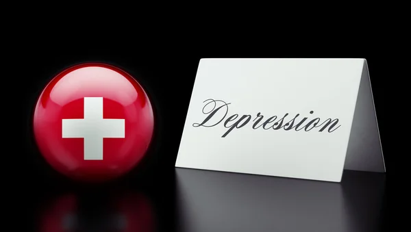 스위스 우울증 개념 — 스톡 사진
