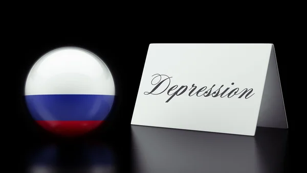 Rússia Depressão Concep — Fotografia de Stock