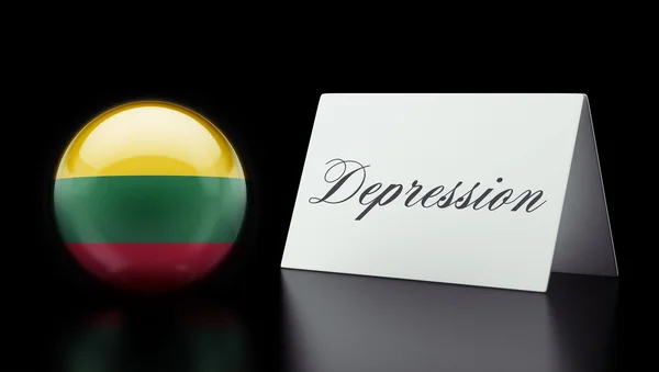 Litauen depression begreppsmässigt — Stockfoto