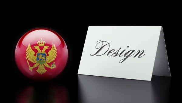 Montenegro teken ontwerpconcept — Stockfoto