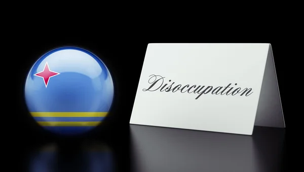 Aruba disoccupation  sign concept — Stock Photo, Image