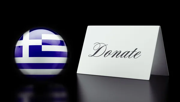 Greece Donate Concept — Stock Photo, Image
