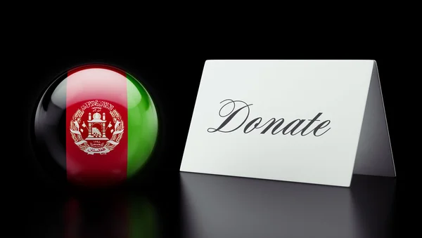 Afghanistan donate sign concept — Stock Photo, Image