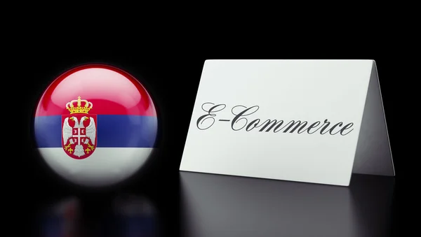 Servië E-Commerce Concept — Stockfoto