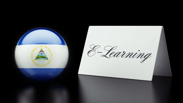 Concepto de E-Learning de Nicaragua — Foto de Stock