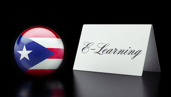 Puerto rico e-learning konzept — Stockfoto