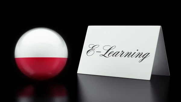 Polen E-Learning Concept — Stockfoto