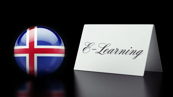 Islandia koncepcji E-Learning — Zdjęcie stockowe