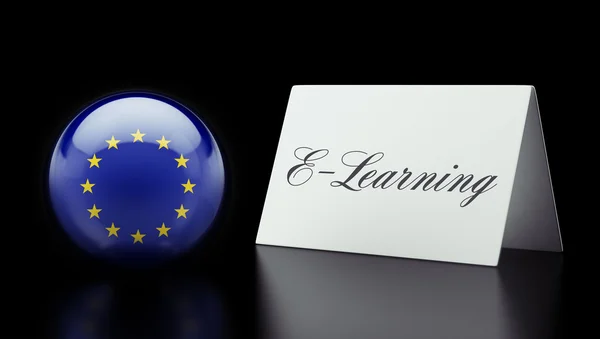 E-Learning-Konzept der Europäischen Union — Stockfoto