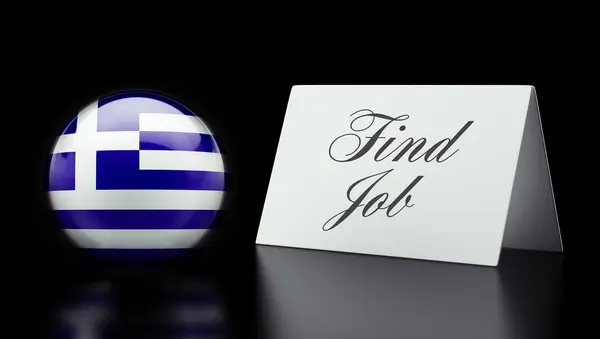 Grecja znaleźć pracy koncepcja — Zdjęcie stockowe