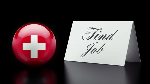 Switzerland Find Job Concept — Stock Photo, Image