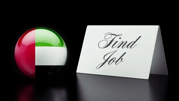 United Arab Emirates  Find job Concept — Stock Photo, Image
