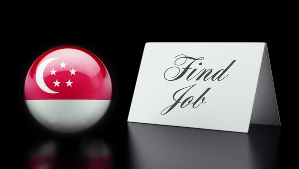 Singapur znaleźć pracy koncepcja — Zdjęcie stockowe