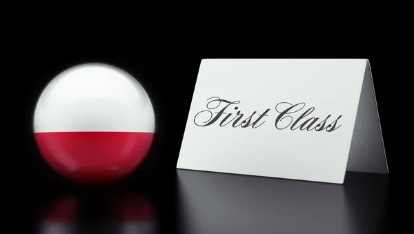 Poland First Class Concept — Stock Photo, Image