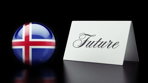 Conceito futuro da Islândia — Fotografia de Stock