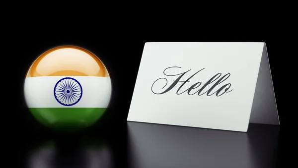 Índia Hello Concept — Fotografia de Stock