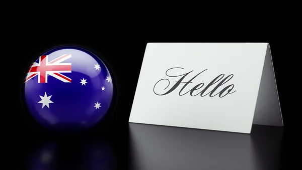 Austrália Hello Concept — Fotografia de Stock