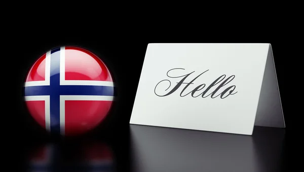 Noruega Hello Concept — Fotografia de Stock