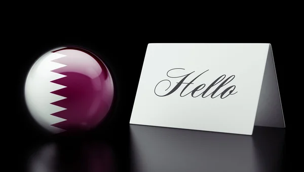 Qatar Hello Concept — Stock Photo, Image