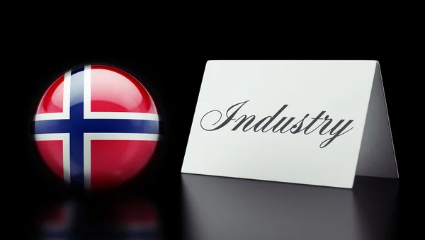Conceito da Indústria da Noruega — Fotografia de Stock