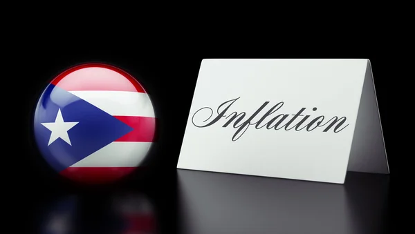 Концепция инфляции Пуэрто-Рико — стоковое фото