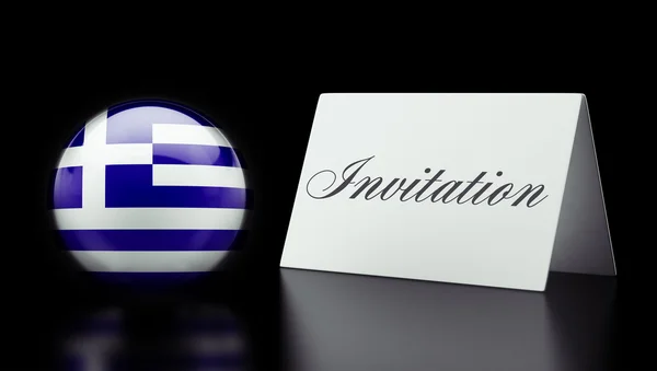 Greece Invitation Concept — Stock Photo, Image