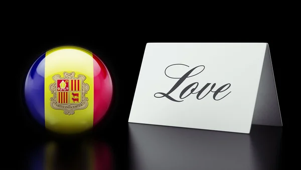 Andorra Love Concept — Stock Photo, Image