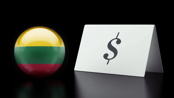 Litouwen geld Concept — Stockfoto