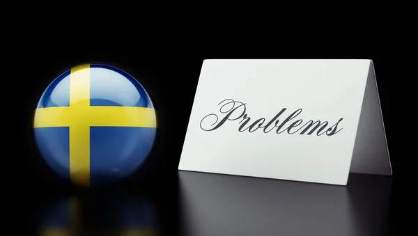 Švédsko problémy koncepce — Stock fotografie