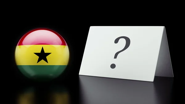 Ghana pytanie Mark koncepcja — Zdjęcie stockowe