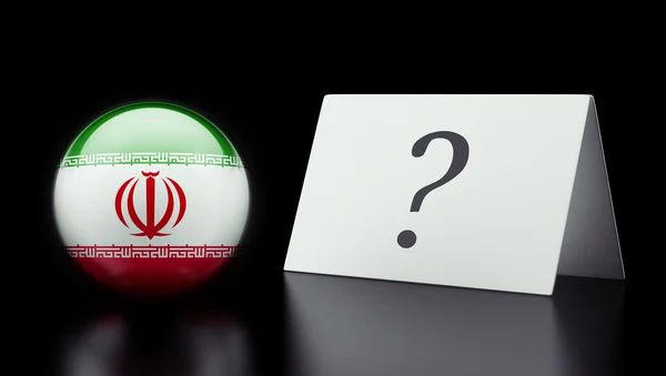伊朗问题标记概念 — 图库照片