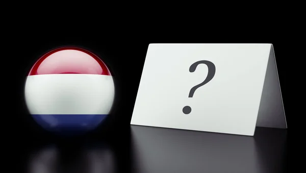 Netherlands Question Mark Concept — Stock Photo, Image