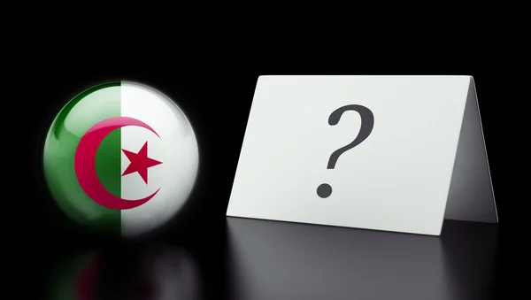 Algeria Question Mark Concept — Stock Photo, Image