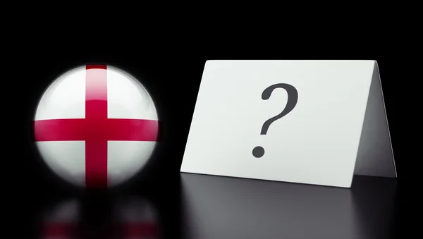 Inglaterra Question Mark Concept —  Fotos de Stock