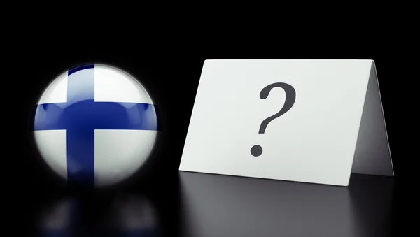 Finlandia Concepto de signo de interrogación — Foto de Stock