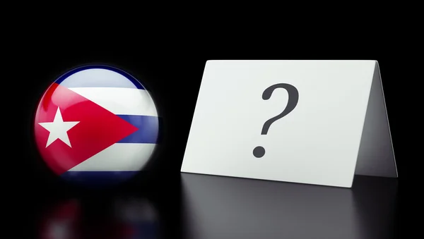 Cuba Question Mark Concept — Stock Photo, Image
