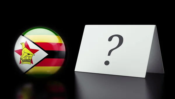Zimbabwe Domanda Mark Concept — Foto Stock