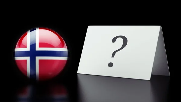 Noruega Pergunta Mark Concept — Fotografia de Stock