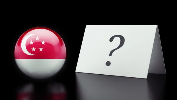 Singapore Question Mark Concept — Stock Photo, Image