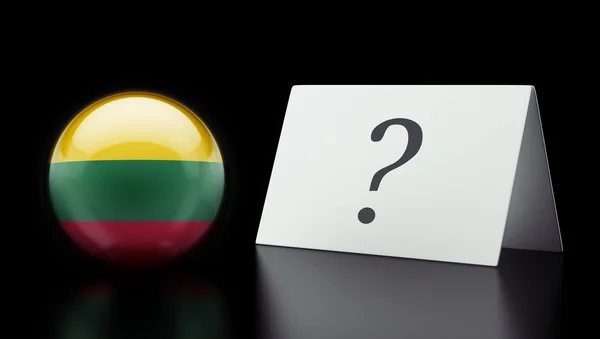 Lithuania Question Mark Concept — Stock Photo, Image