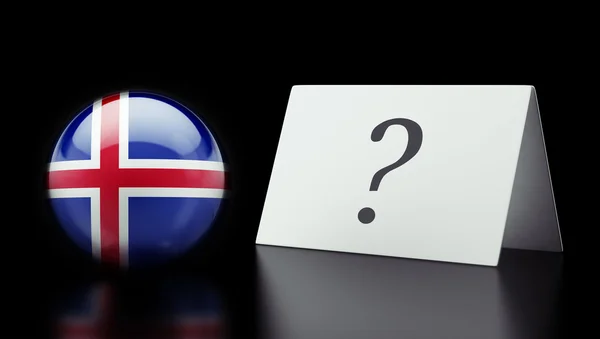 Iceland Question Mark Concept — Stock Photo, Image