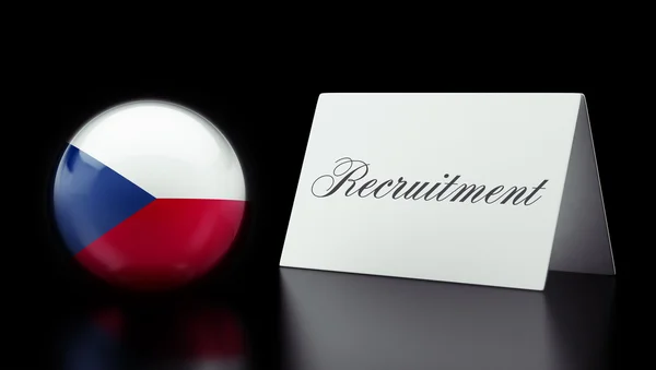 Conceito de recrutamento da República Checa — Fotografia de Stock