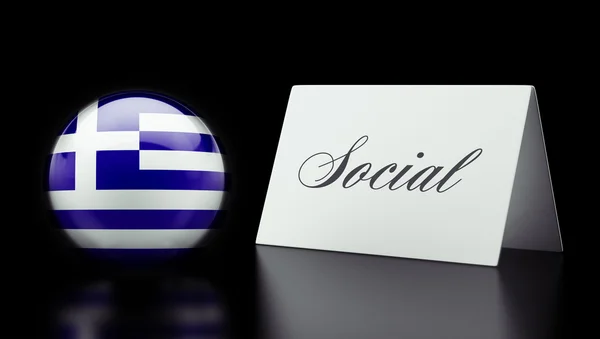 Grecia Concepto Social — Foto de Stock