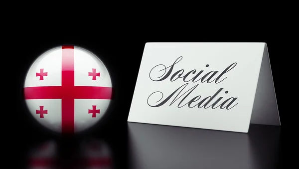 Concepto de medios de Comunicación Social Georgia — Foto de Stock